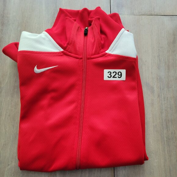 Nike Red Full Zip Dri-FIt Jacket Size Small - Retro Classic Look Unisex - Picture 13 of 13